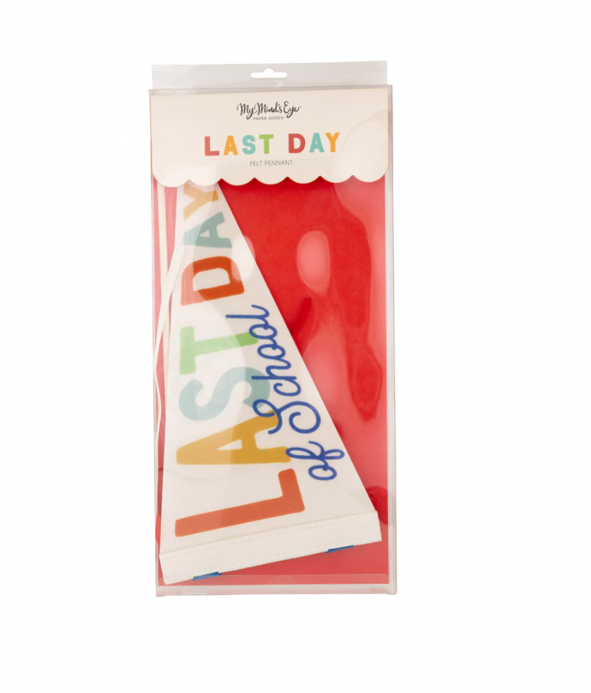 LAST DAY OF SCHOOL PRIMARY FELT PENNANT BANNER