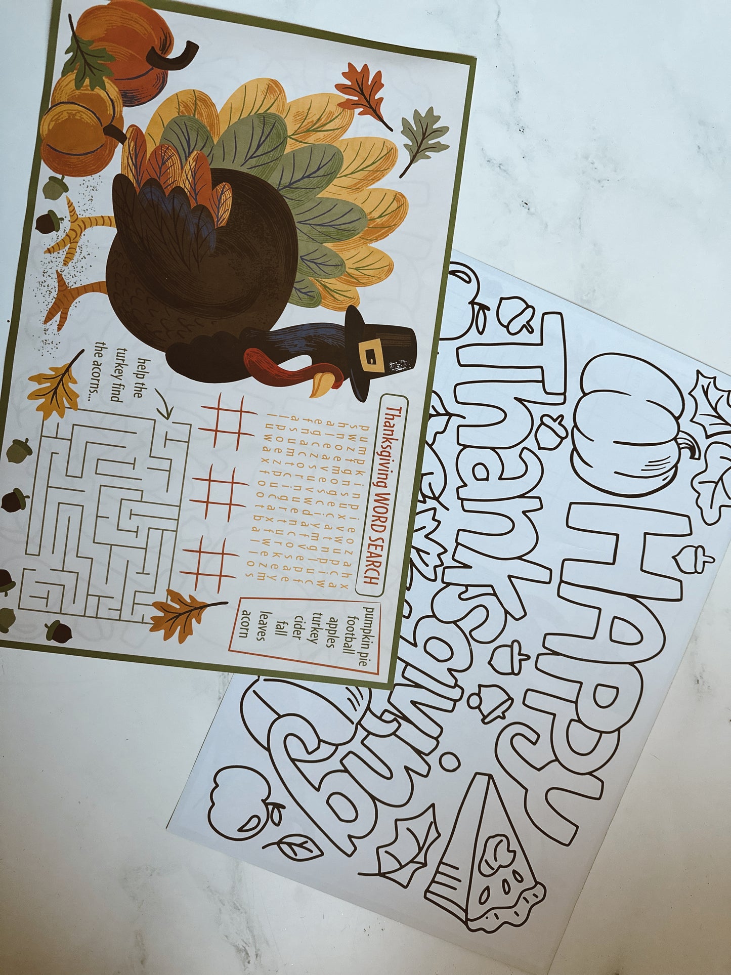 Turkey Day Kids Table Mini Kits