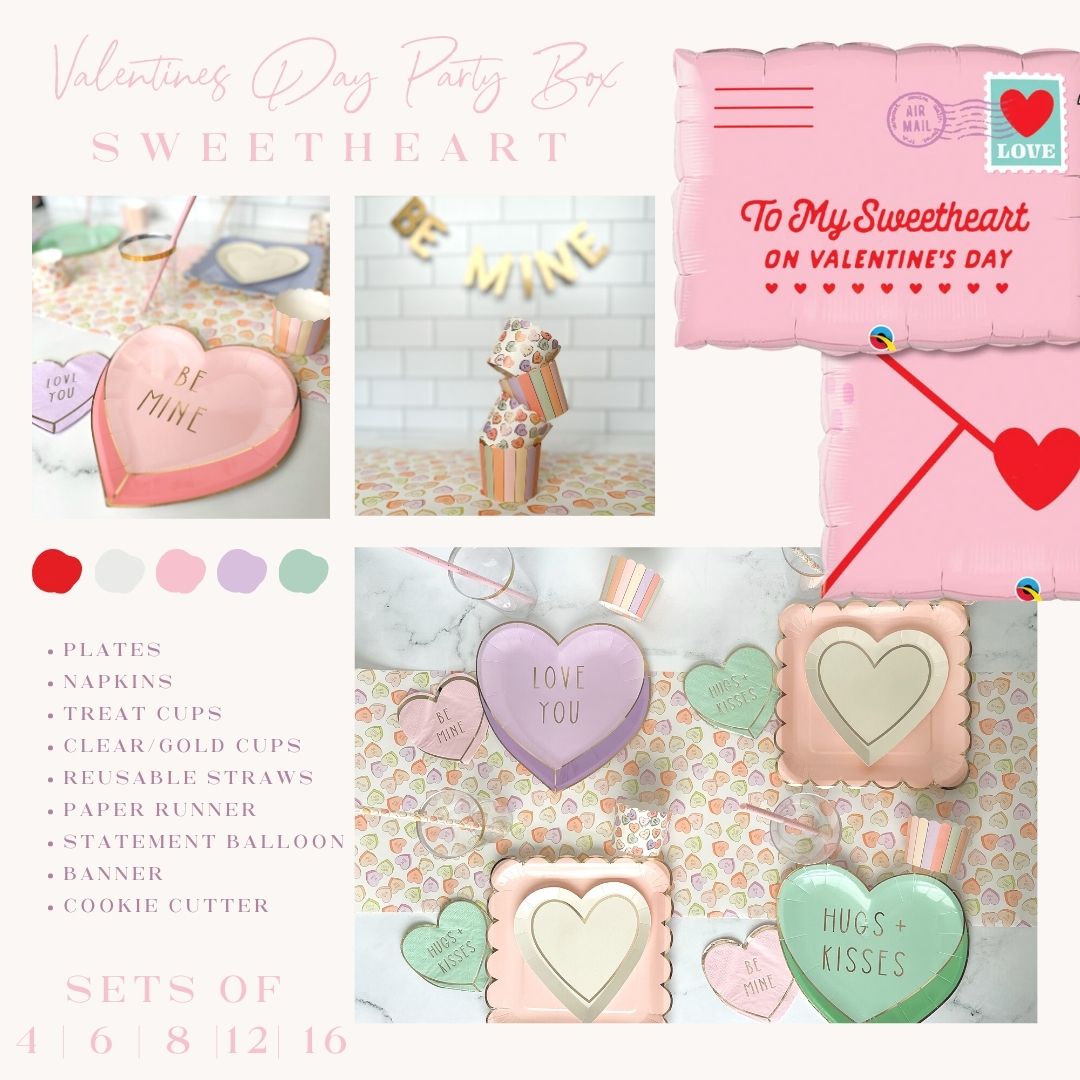 Sweetheart Valentines Party Box | Candy Heart Themed Party