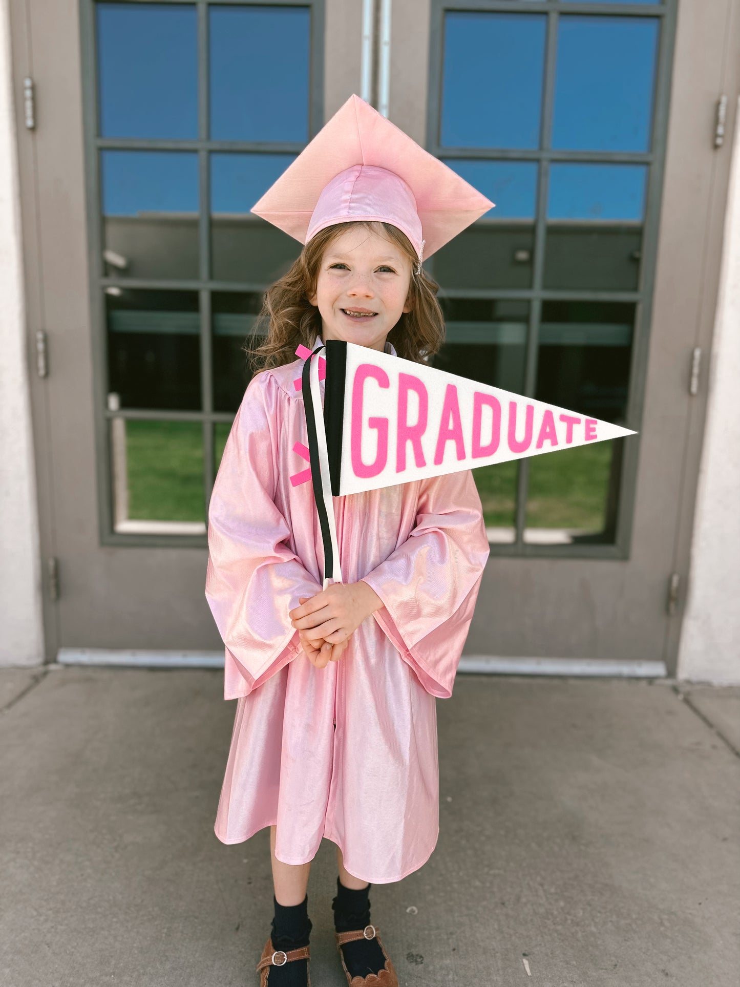 Pink Graduate Flag