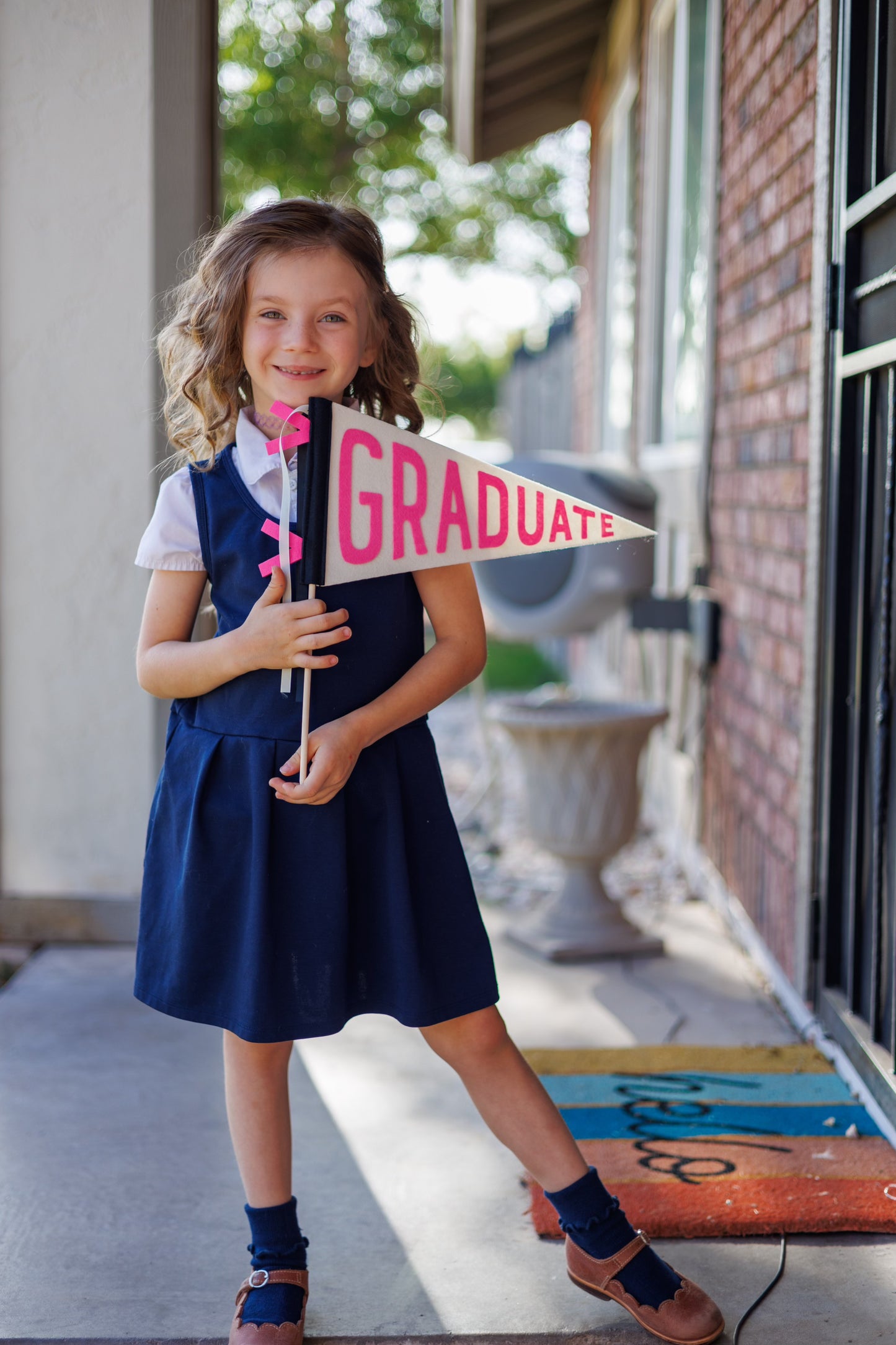 Pink Graduate Flag